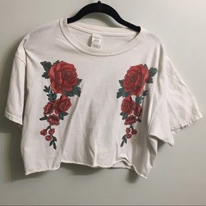 Rose motif crop top 🌹